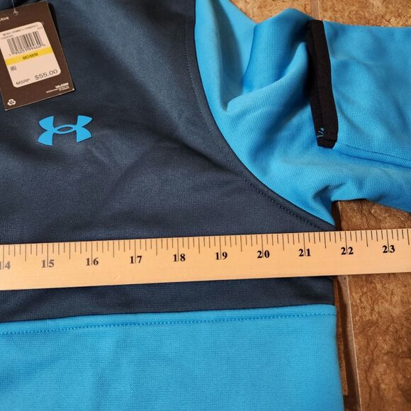 Under Armour Men’s Half-Zip Fleece – Size Medium, NWT, Blue - Picture 4 of 8